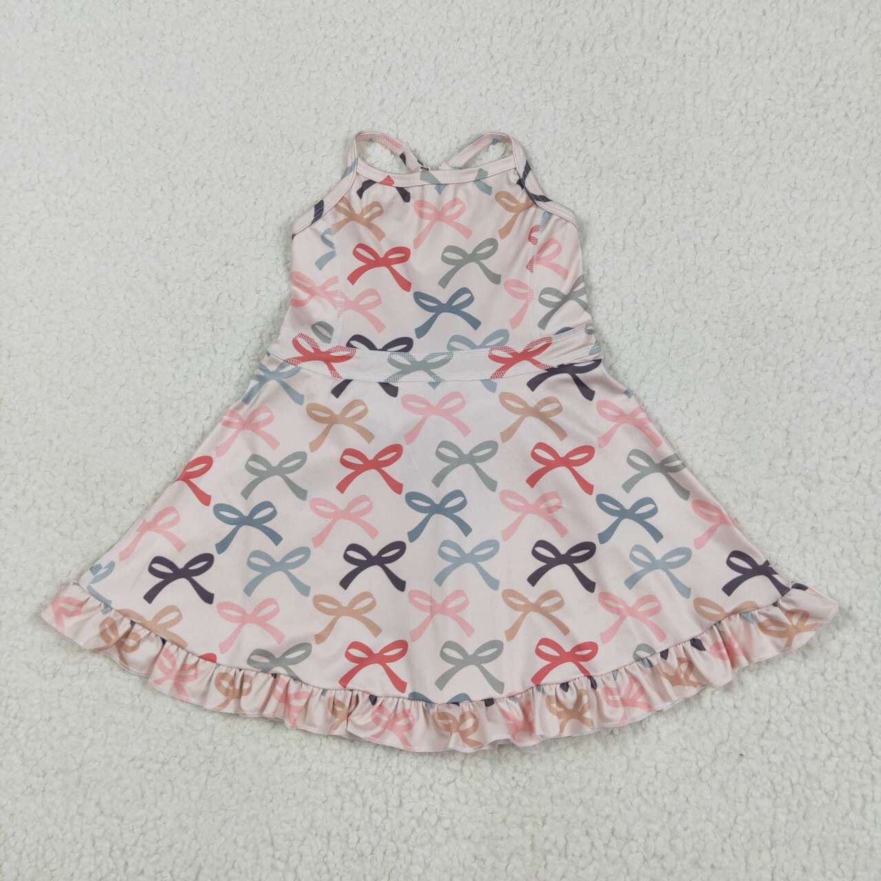 Baby girls bow design active wear athletic summer yoga skirt dress