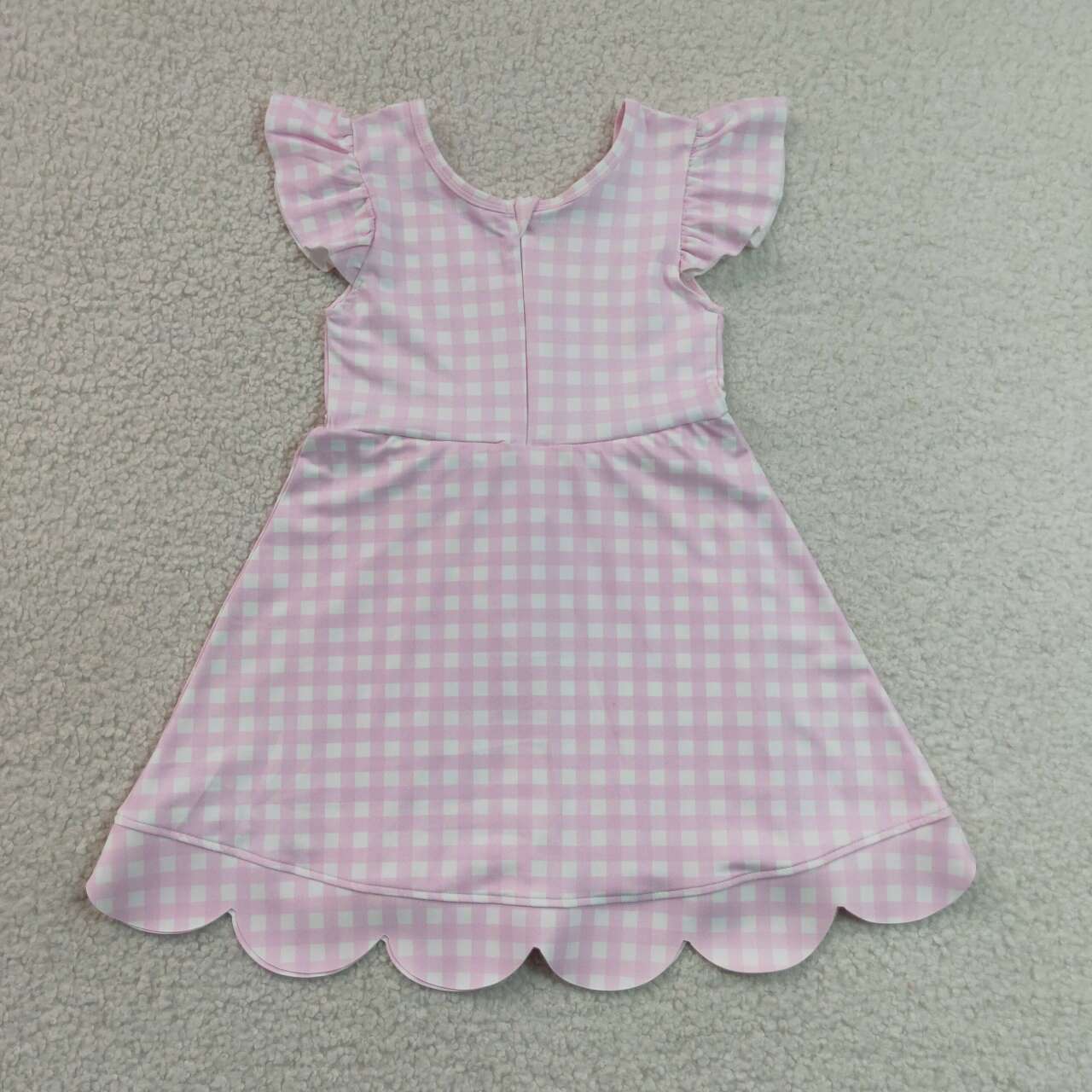 Toddle girls pink plaid design yoga dress