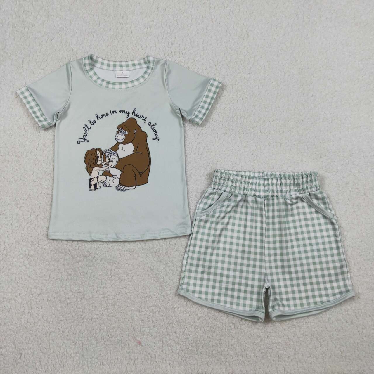 Island princess top matching shorts boys summer outfit