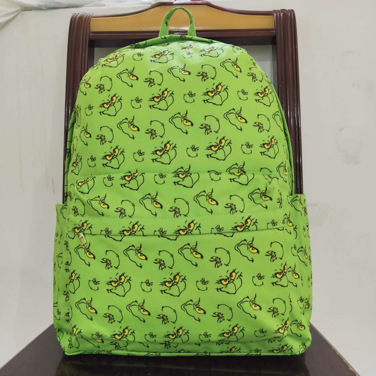 USA SHOP Christmas green face cartoon bag