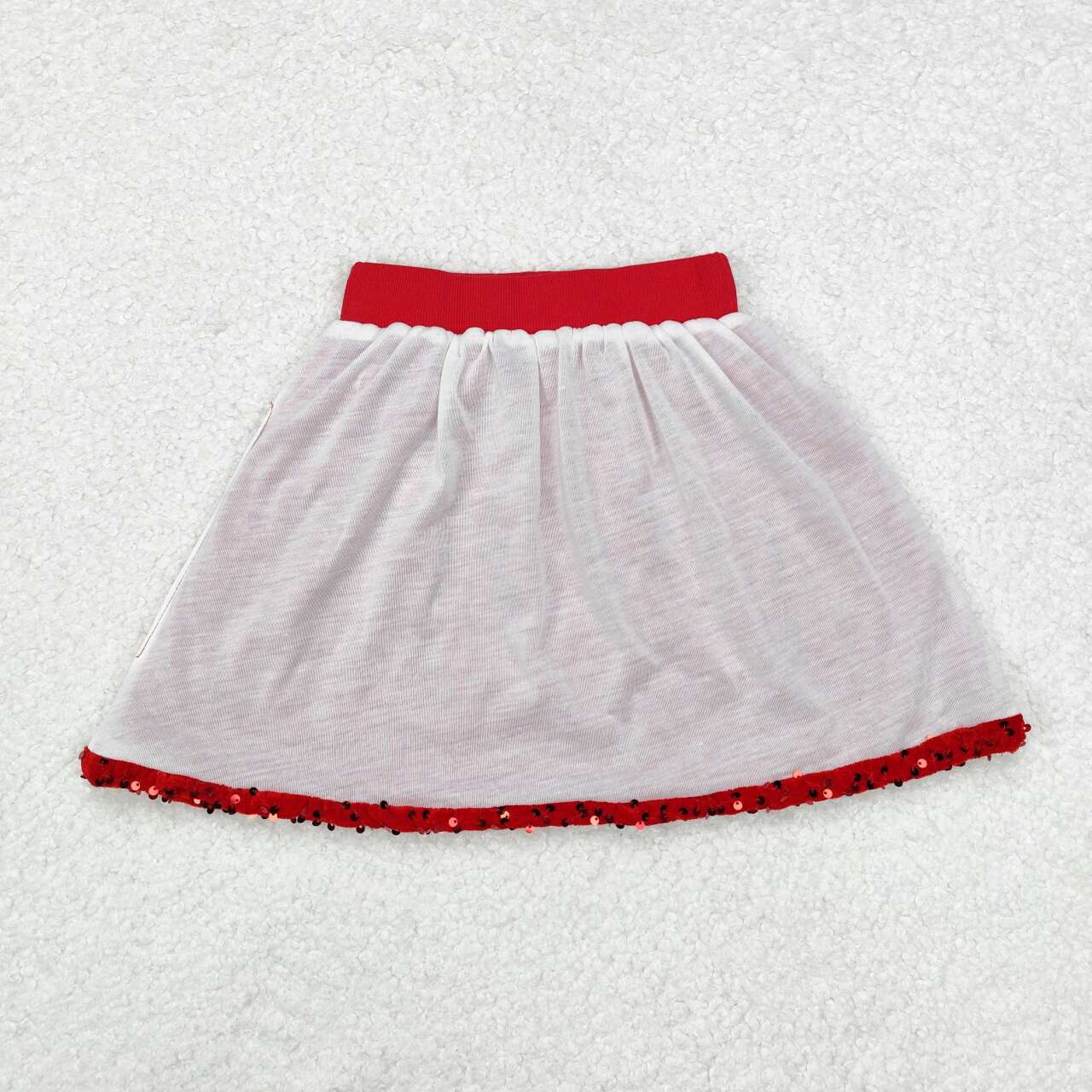 wholesale kids girls christmas red sequins skirt