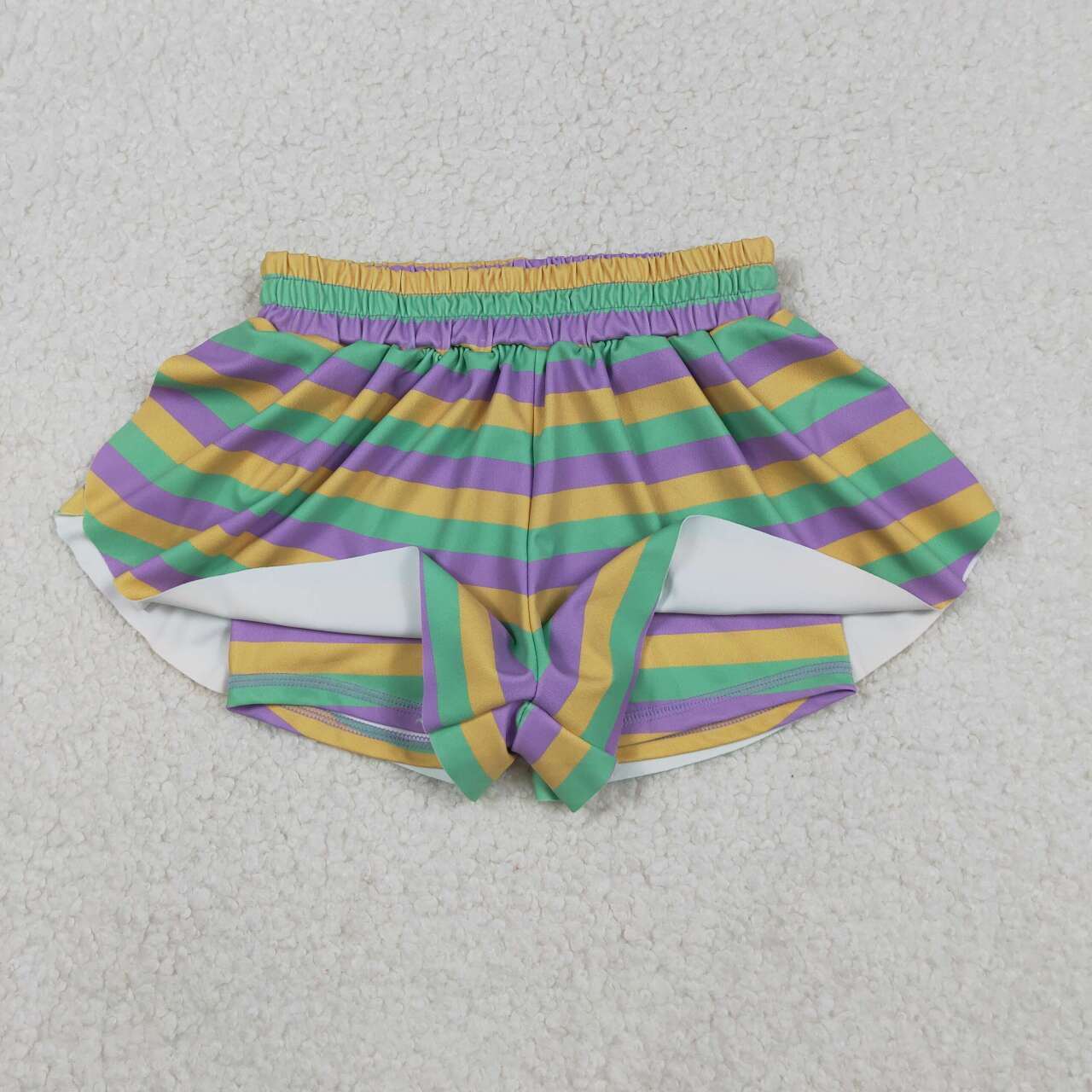Toddle baby Mardi Gras summer  stripes shorts