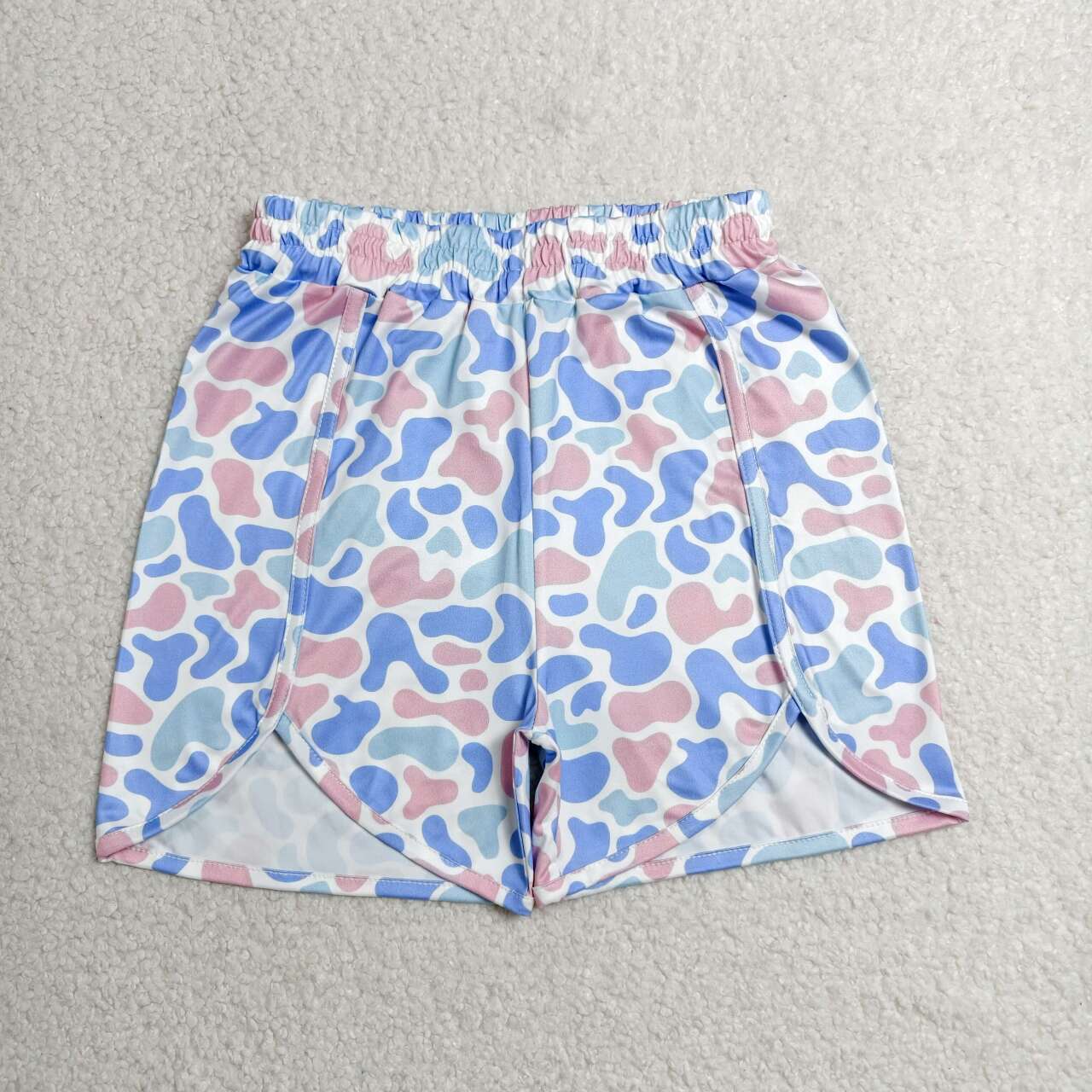 Adult blue pink camo summer shorts