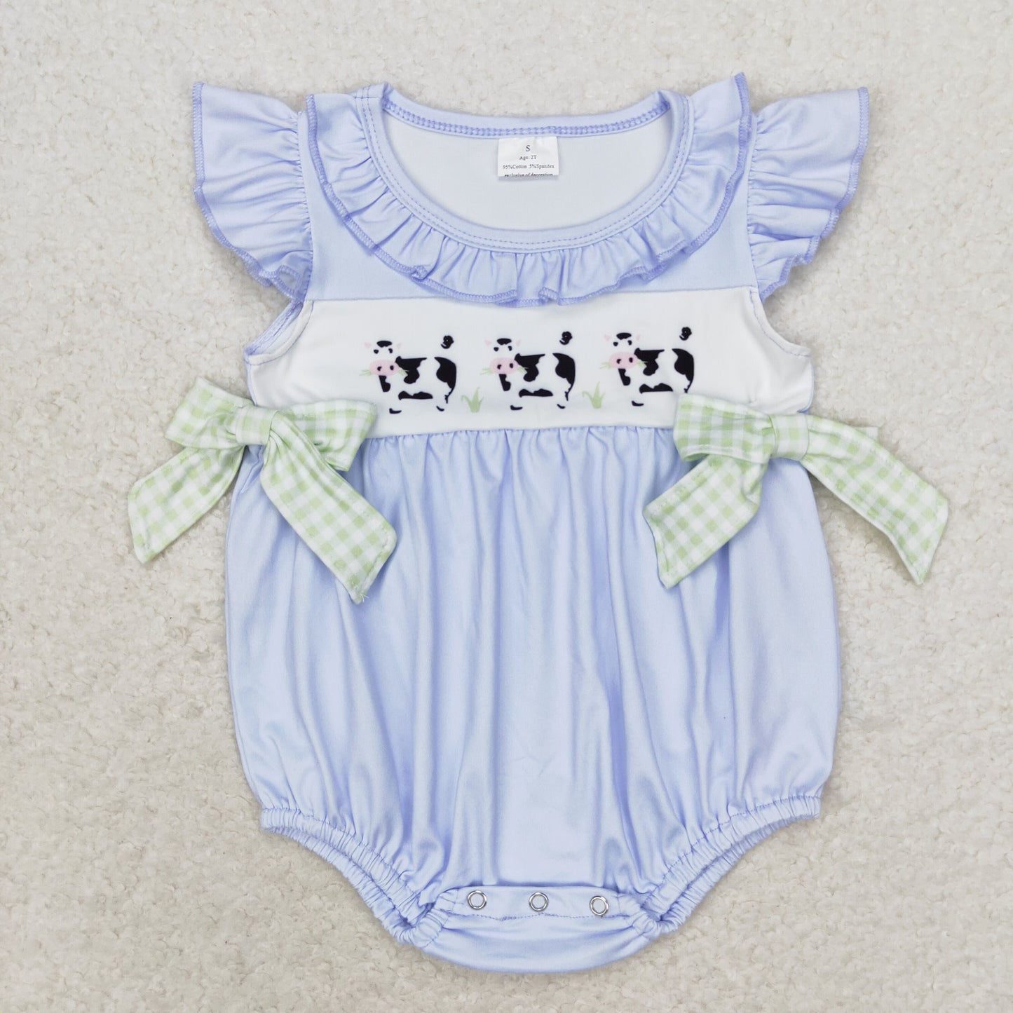 toddle baby girls farm cow romper