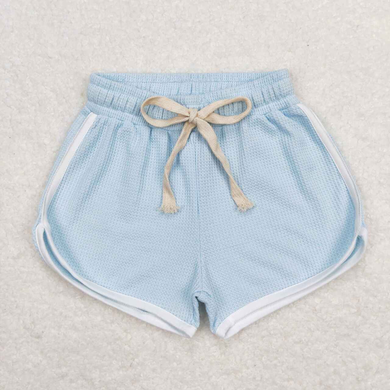 toddle girls sky blue summer boutique shorts