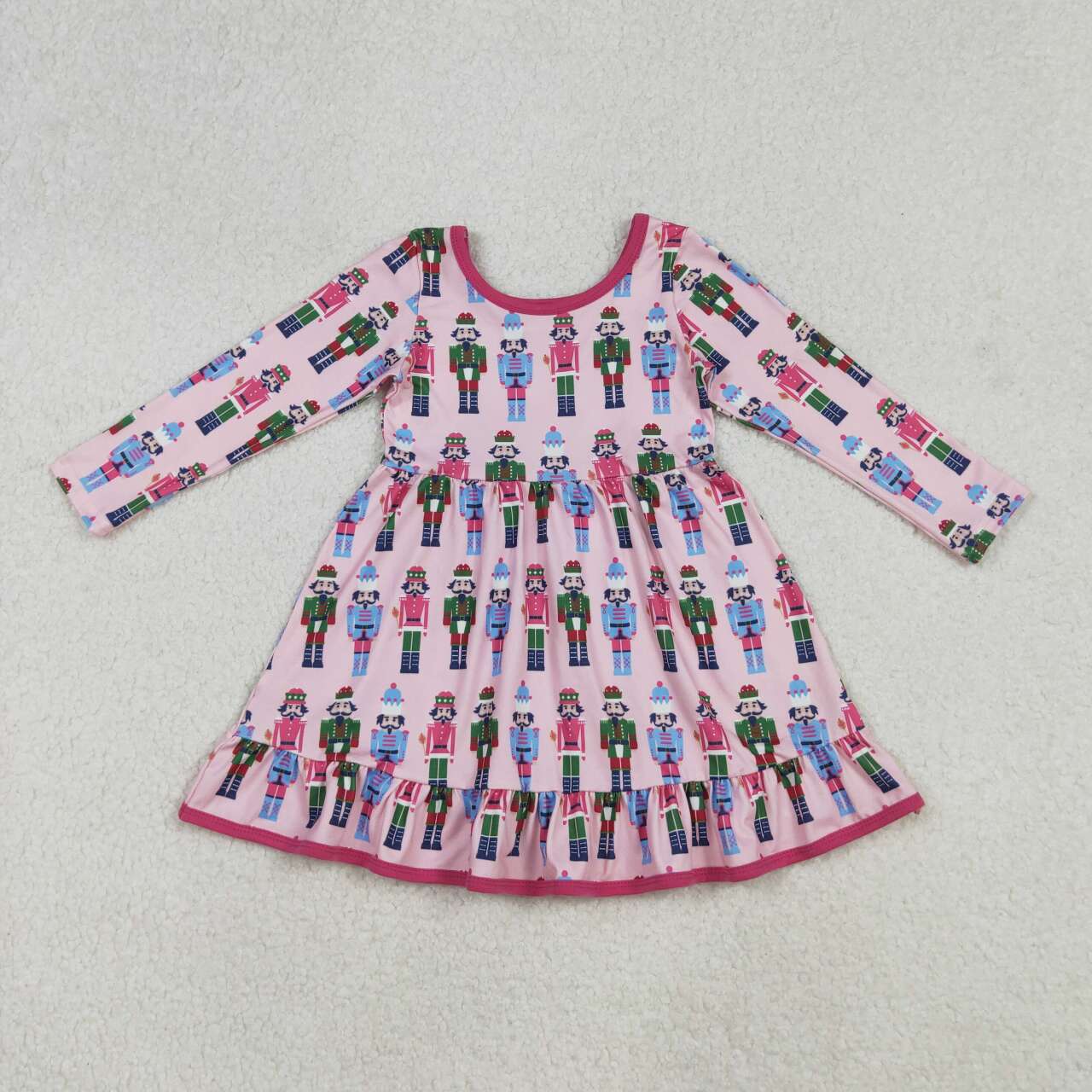 Kids girls Christmas soldier matching dress