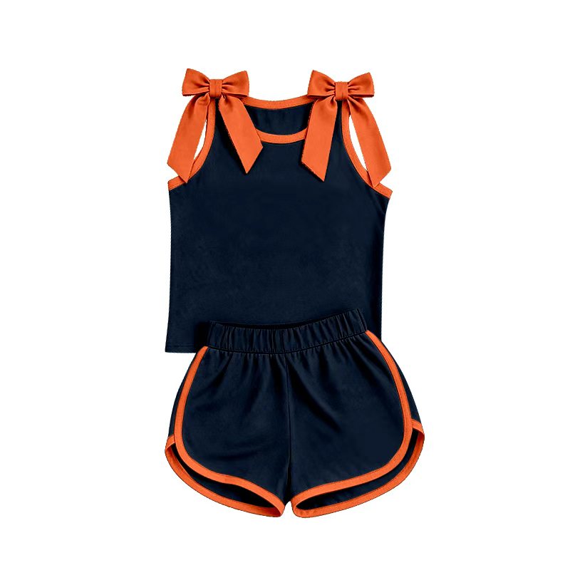 Custom team top matching shorts girl summer outfit for you