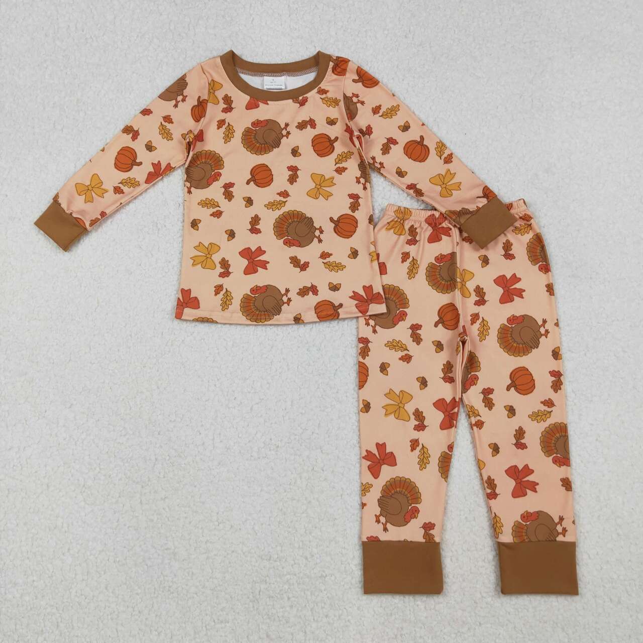 Thanksgiving turkey shirt matching pants pajama set