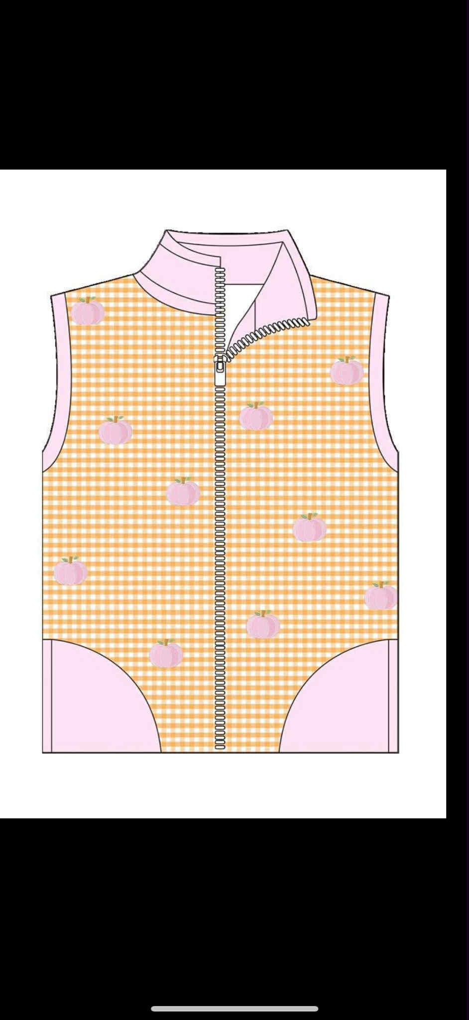 Custom design girls Halloween zip vest