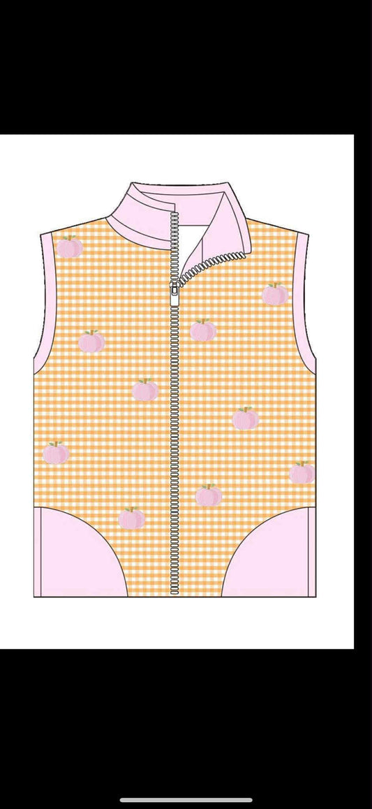 Custom design girls Halloween zip vest