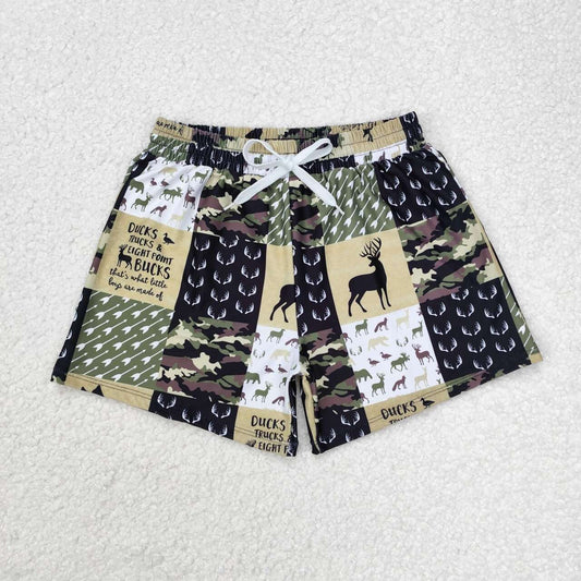 Hunting season deer duck boys summer swim trunks