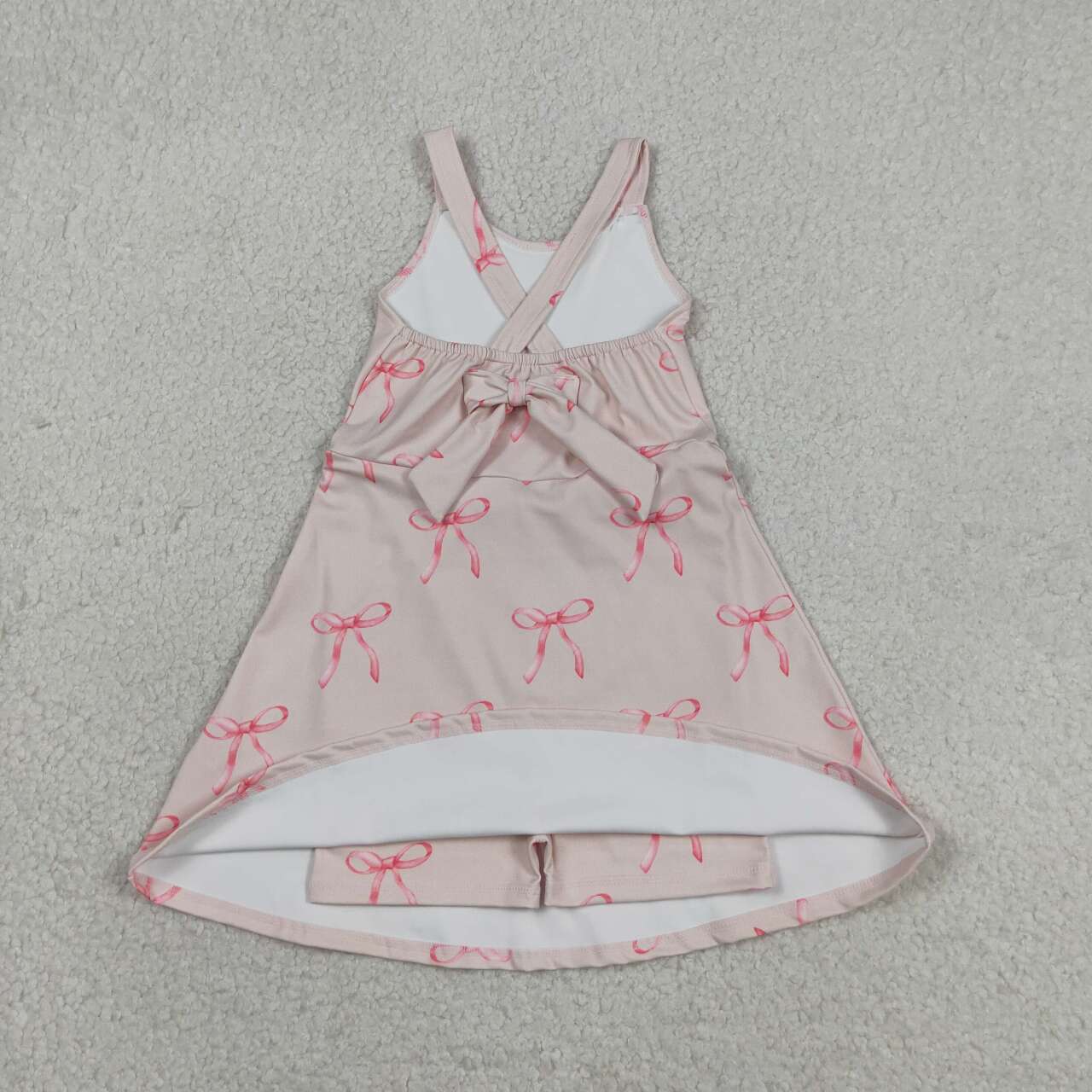 Pink bow design toddle baby girls yoga dress
