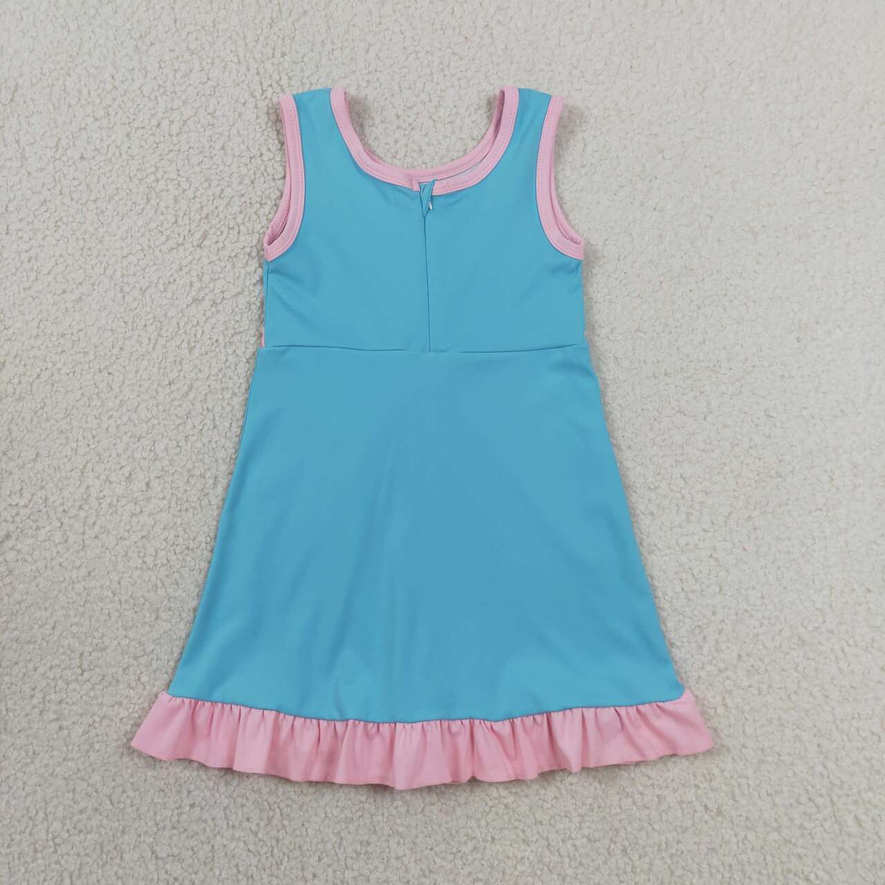 Pink turquoise color girls summer yoga dress