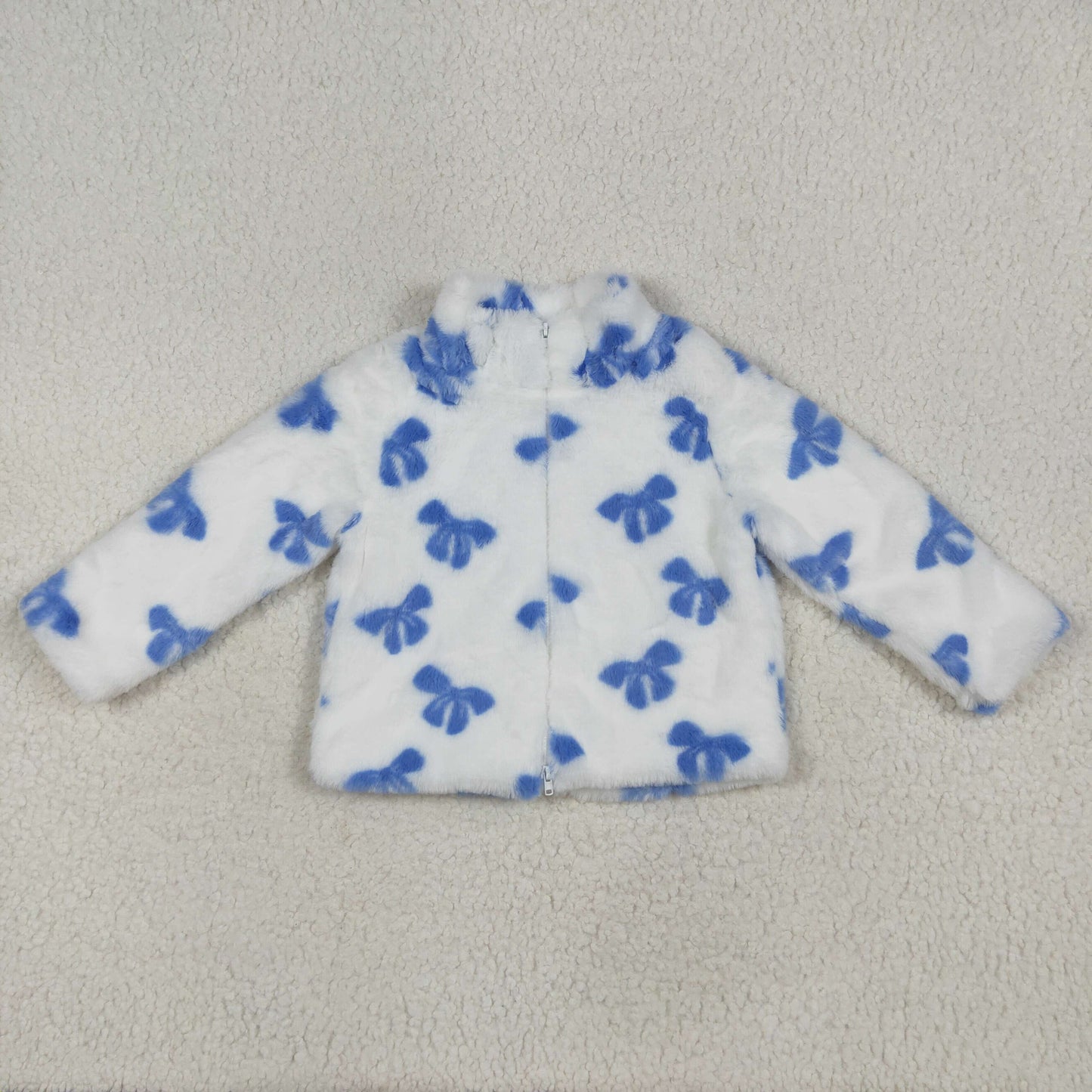USA SHOP Baby girls blue bow jacket pullover coat
