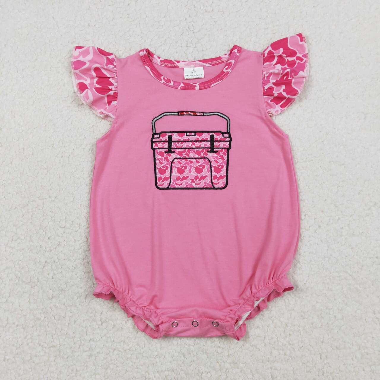 Embroidery Fishing design toddle baby romper