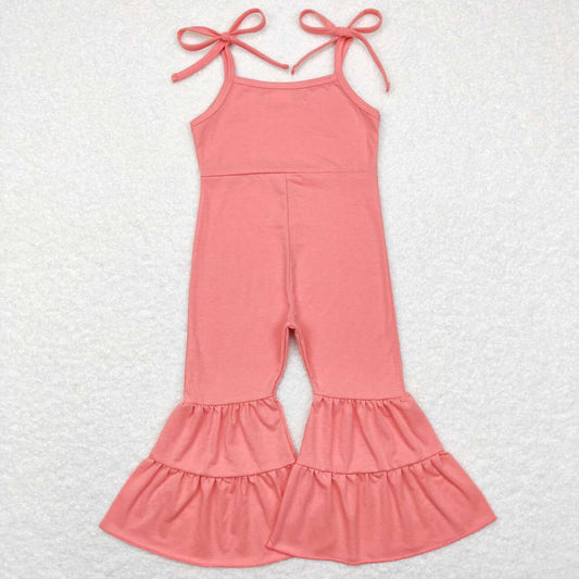 toddle girls coral boutique jumpsuit