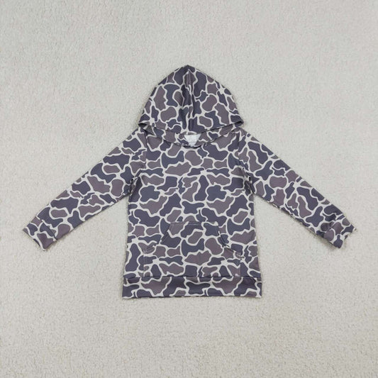 Dark grey camo boy hoodie top