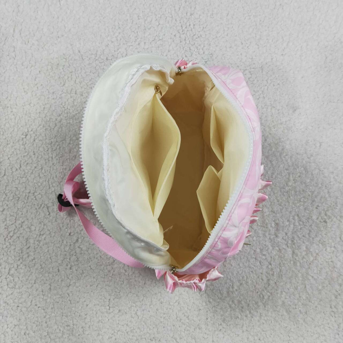 Pink bow design kids baby backpack