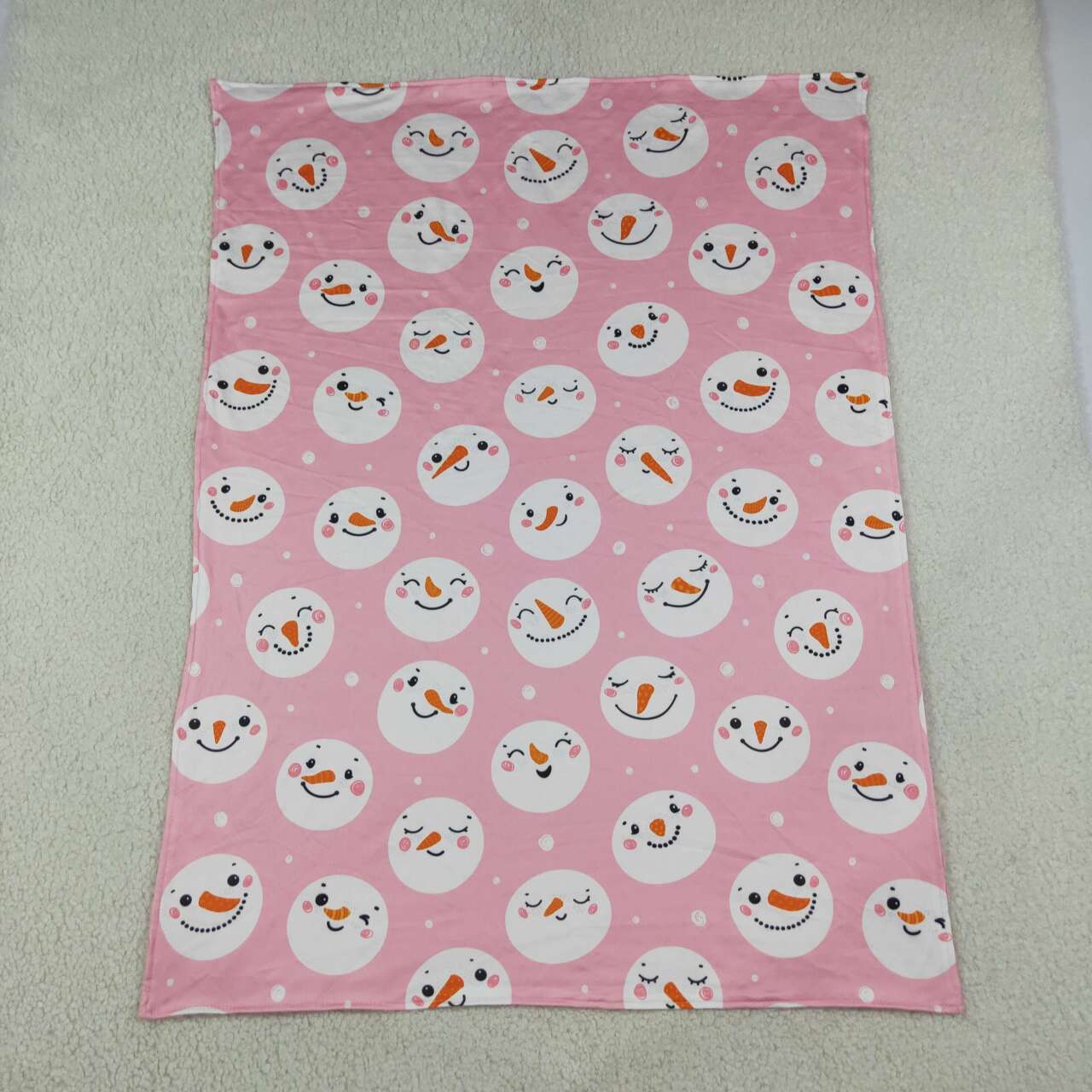 Toddle kids Christmas snowman soft blanket
