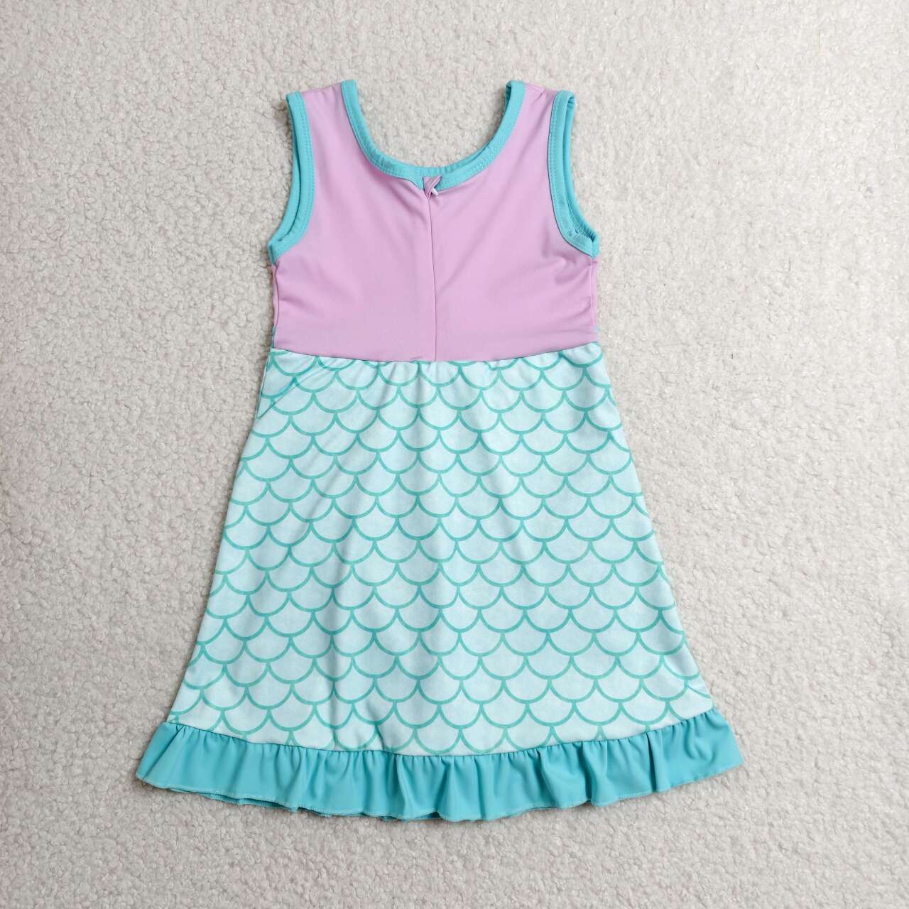 Mermaid color girls summer yoga dress