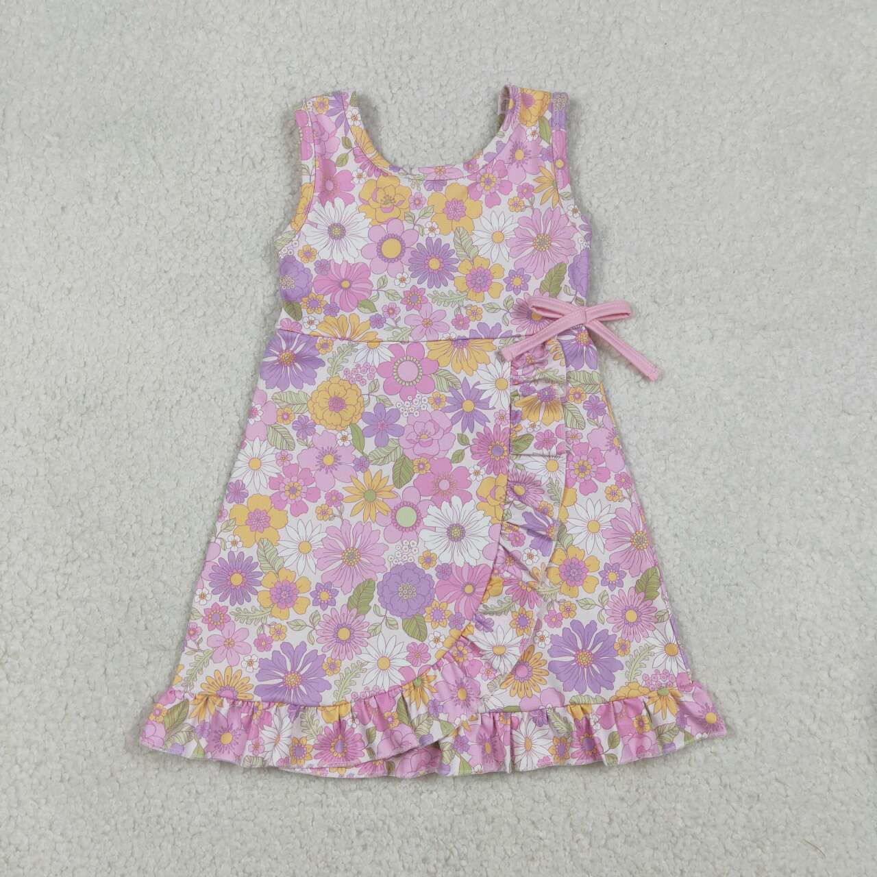 Colorful flowers baby girls yoga dress