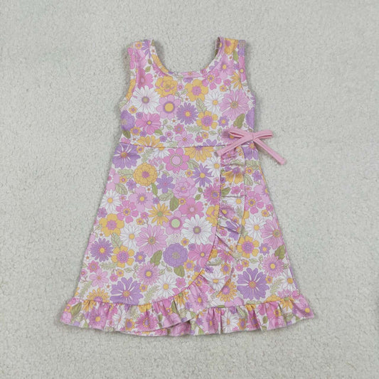 Colorful flowers baby girls yoga dress