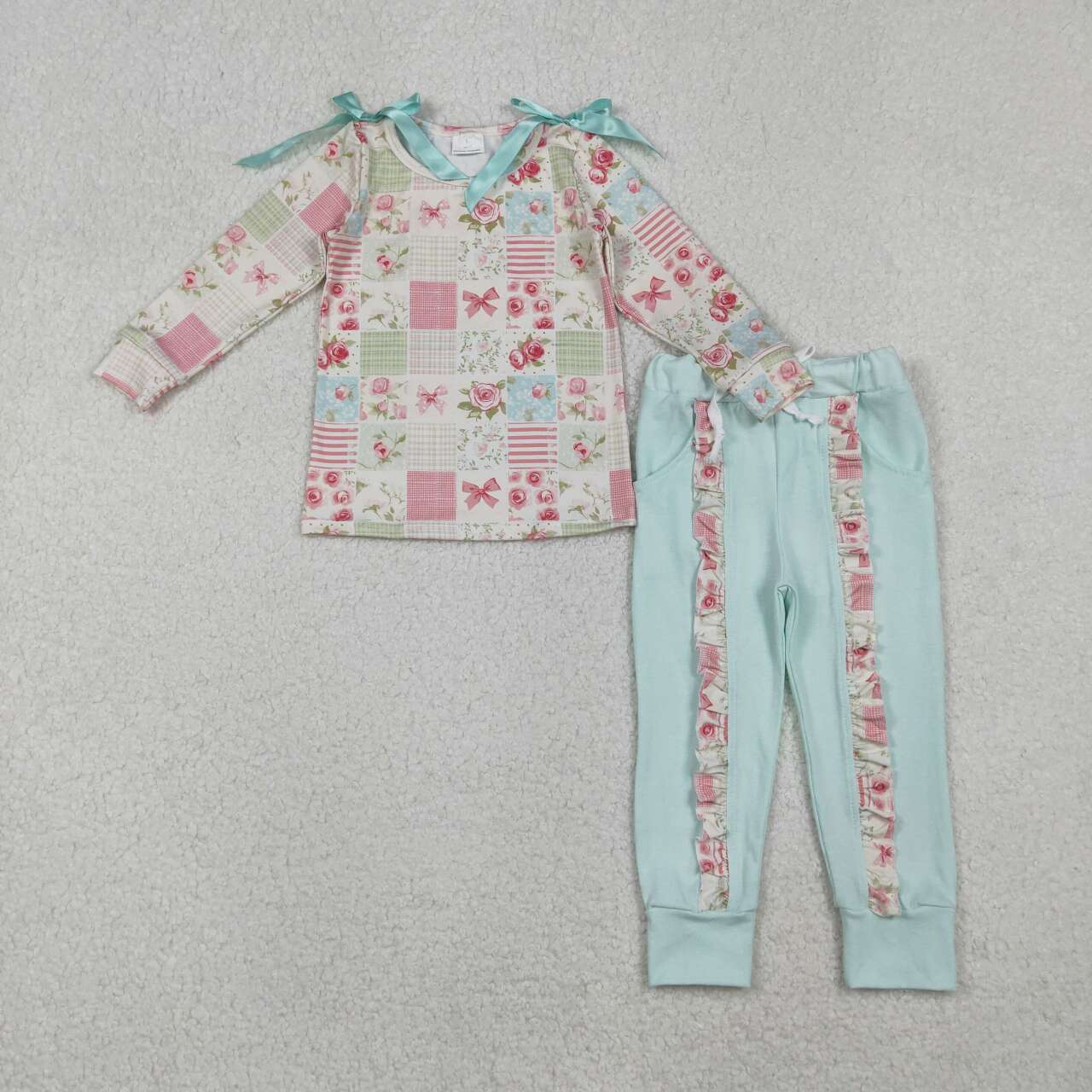 Toddle baby girls pink floral long sleeve outfit