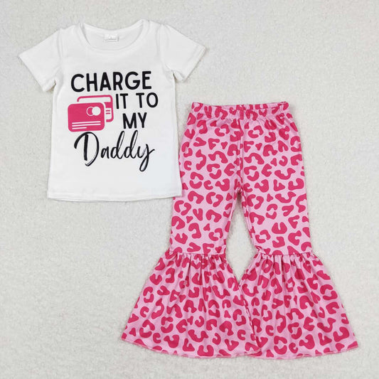 Charge it to my daddy shirt cheetah bell bottoms outfit