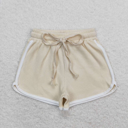 toddle girls cream summer cotton shorts