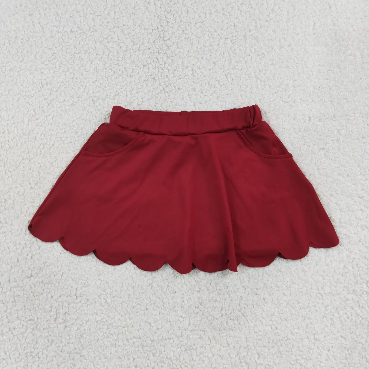 Wine red color girls summer yoga skirts