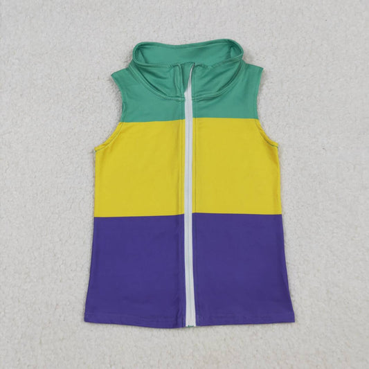 Infant baby boy Mardi gras holiday vest top