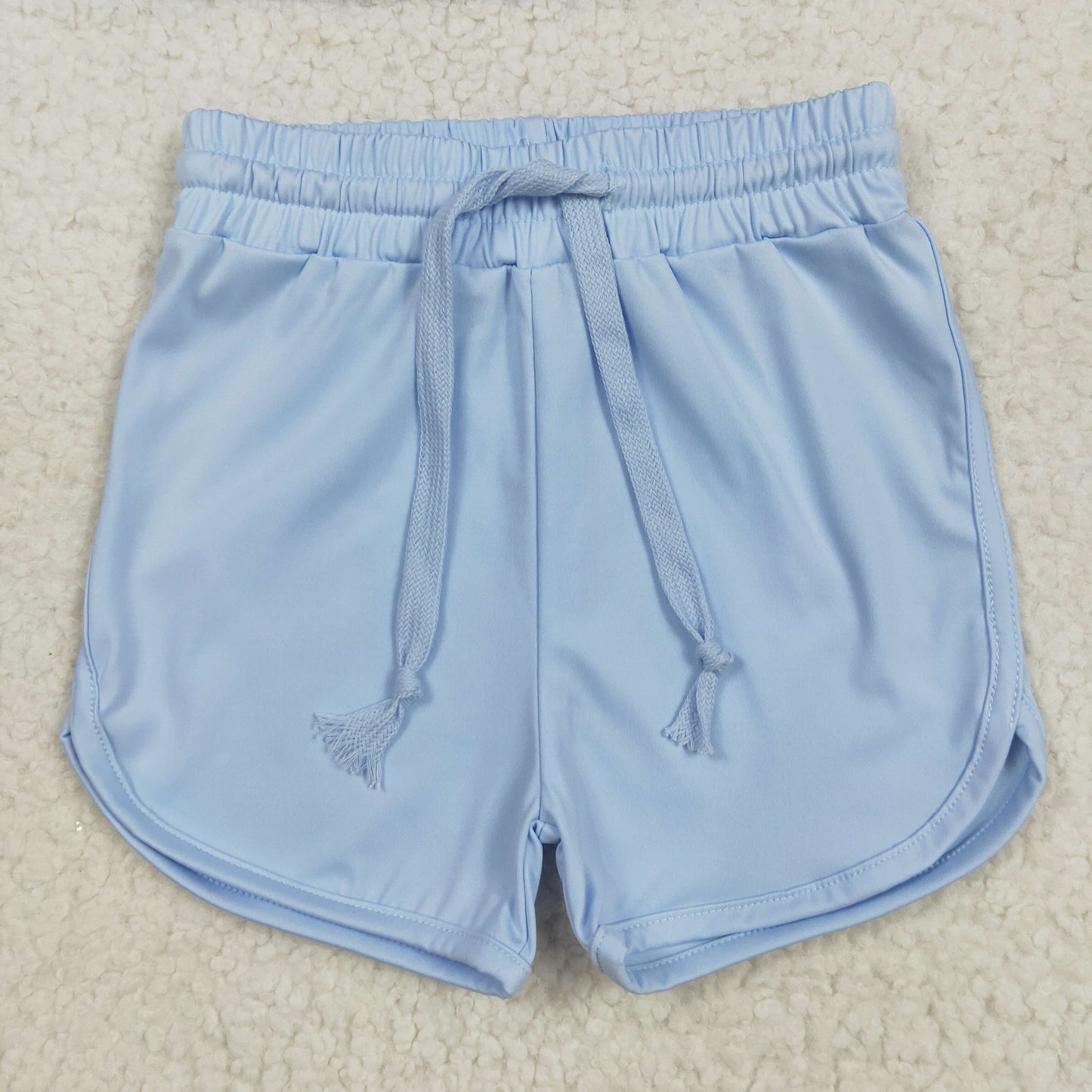 Kids summer light blue yoga shorts
