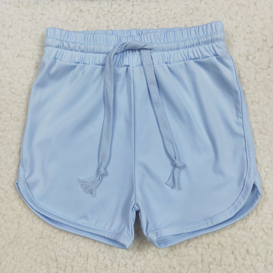 Kids summer light blue yoga shorts