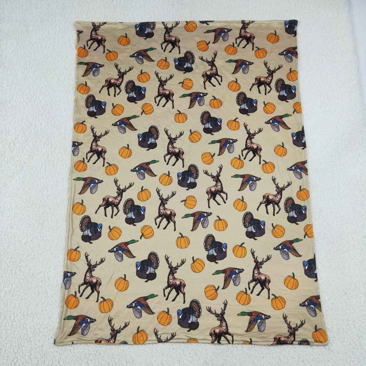 Toddle kids deer duck pumpkin design soft blanket