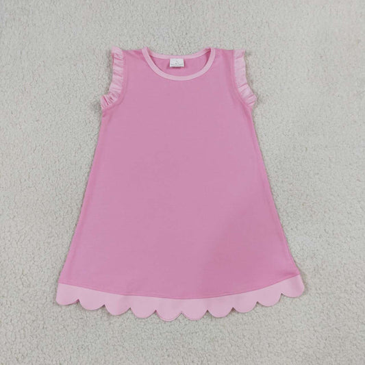 Pink color girls summer dress