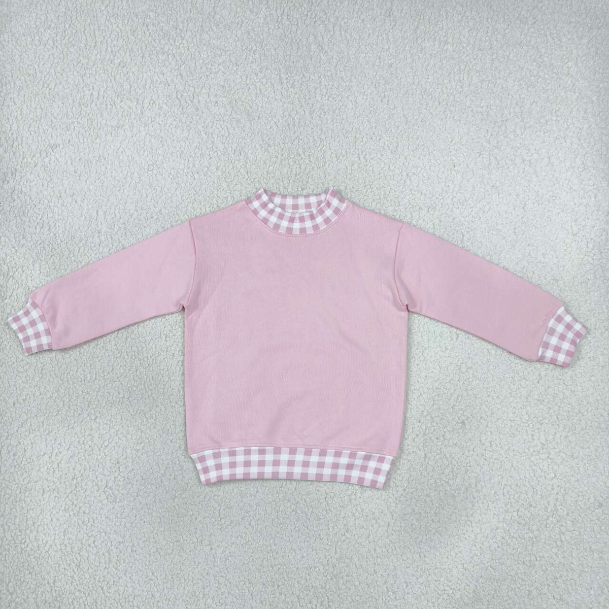 Pink color kids girls  long sleeve pullover  top