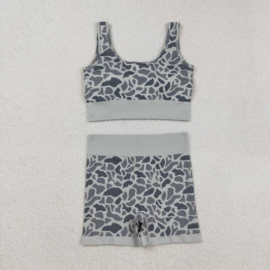 Adult women grey camo matching outfit