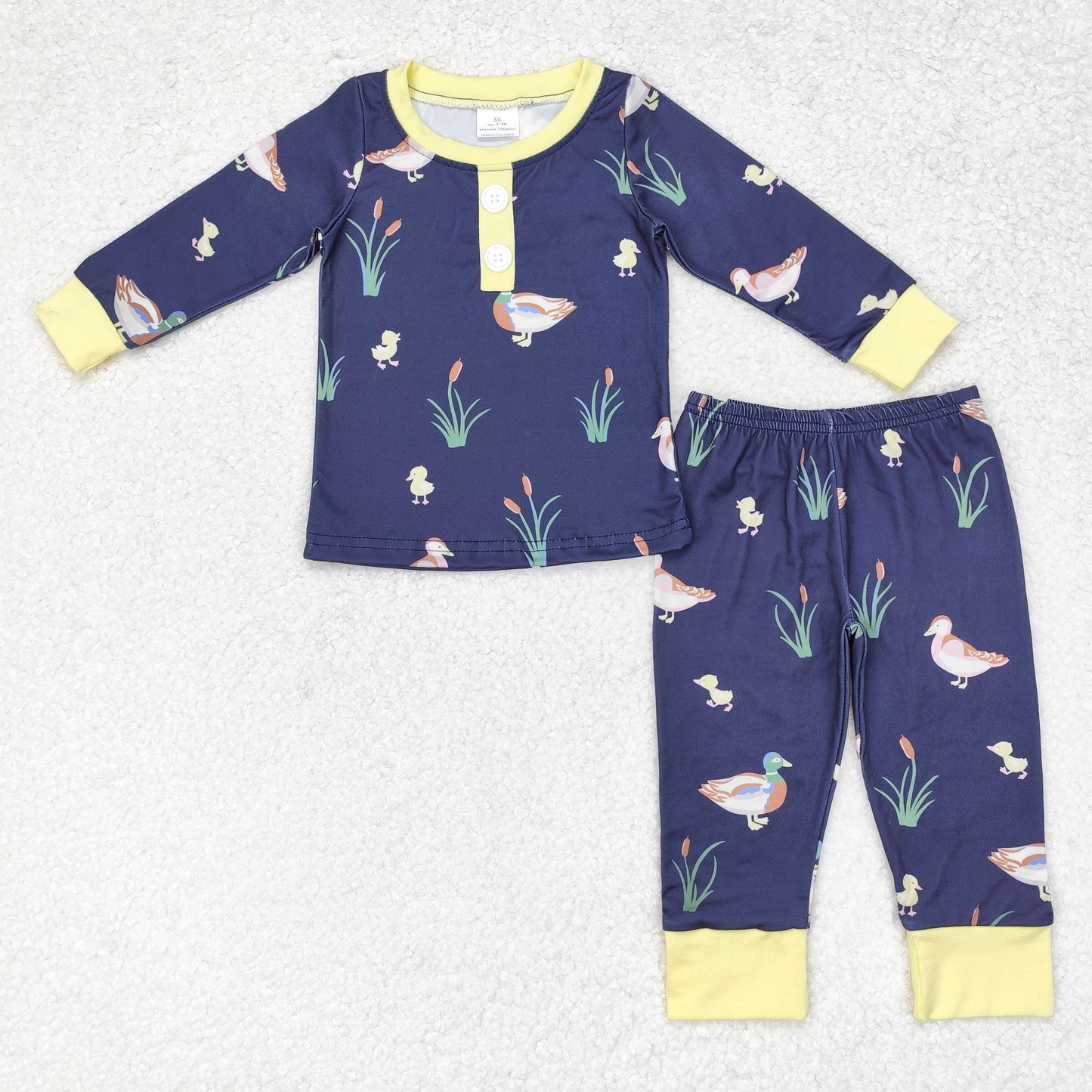 infant baby boy mallard duck long sleeve pajama set