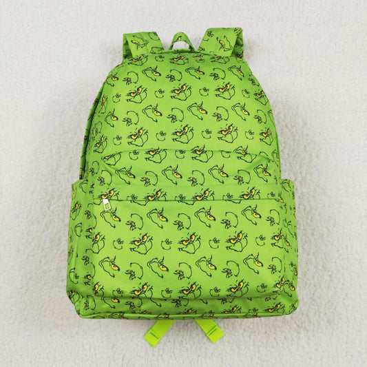 Christmas green face cartoon bag