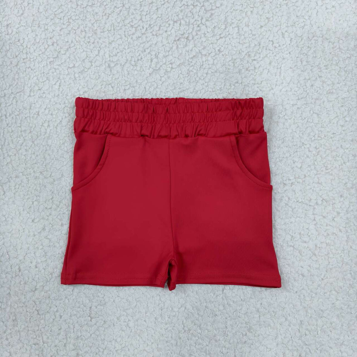 Toddle baby girls red color summer yoga shorts