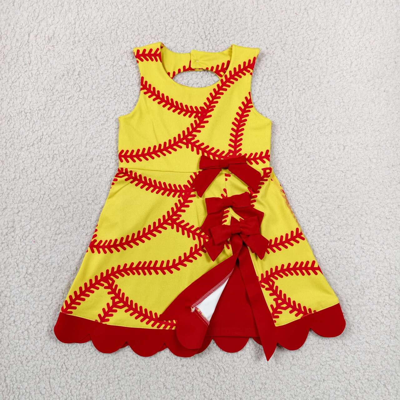 Softball design girls summer yoga dress
