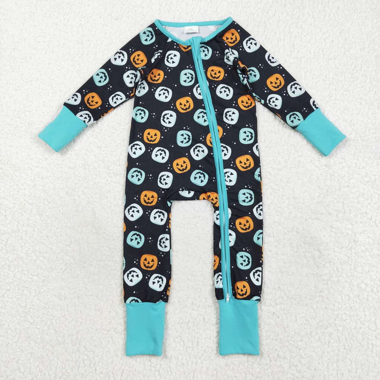 Halloween pumpkins kids long sleeve romper