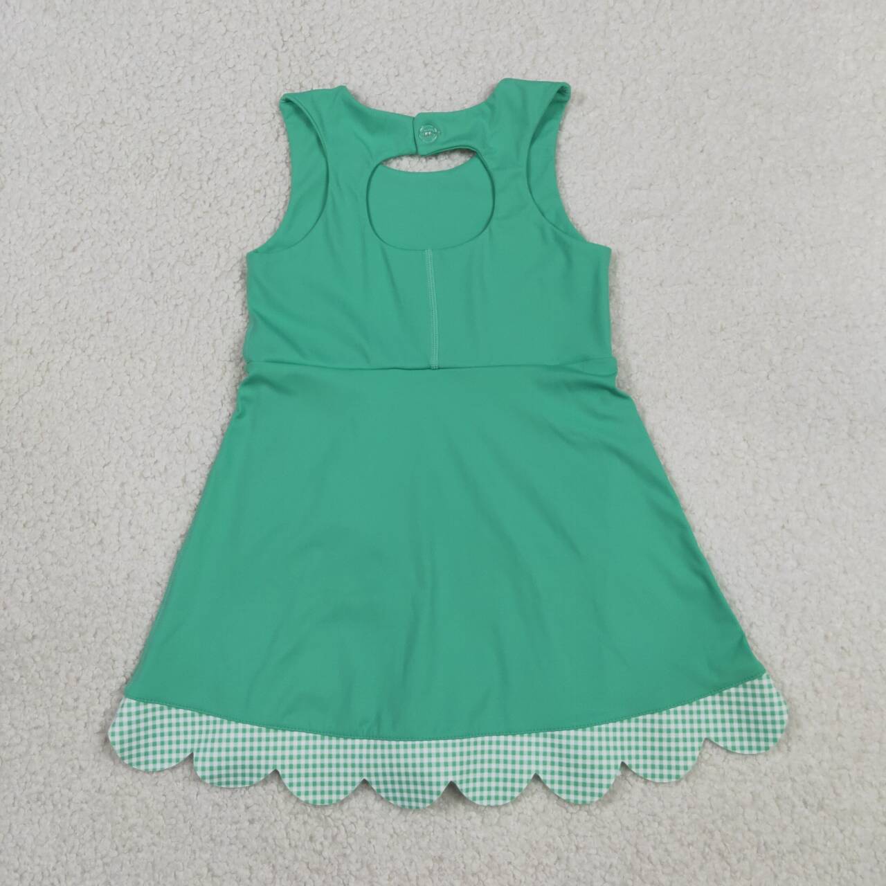 Green color baby girls yoga dress