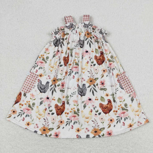 best sister farm chicken floral clothing set floral romper matching outfit
