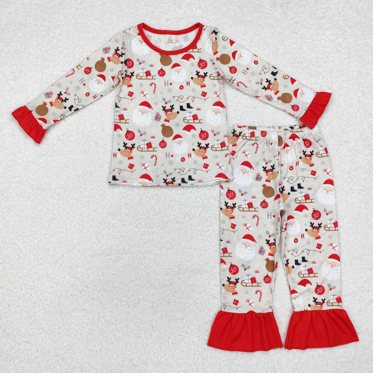 baby girl christmas santa claus bamboo matching clothes