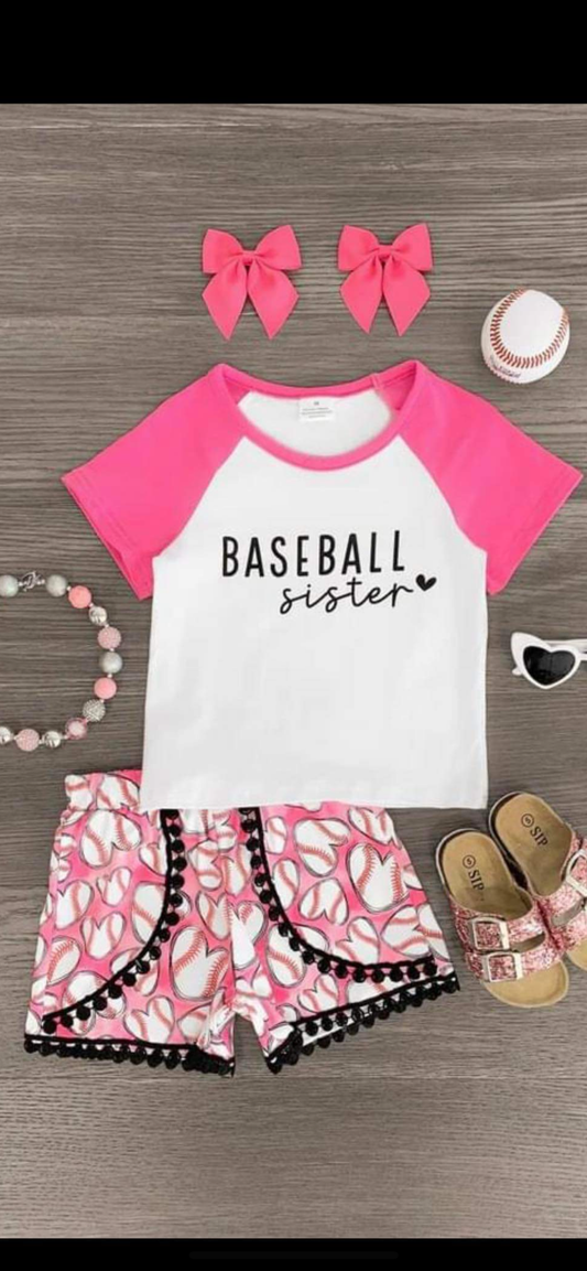 Baseball sister sports outfit