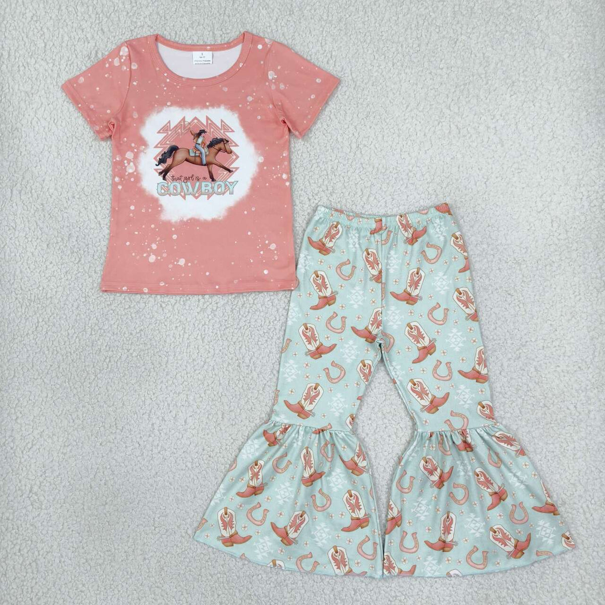 baby girls cowboy western bell bottoms outfit