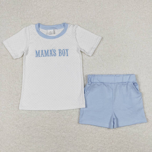 embroidery Mamas boy mothers day outfit