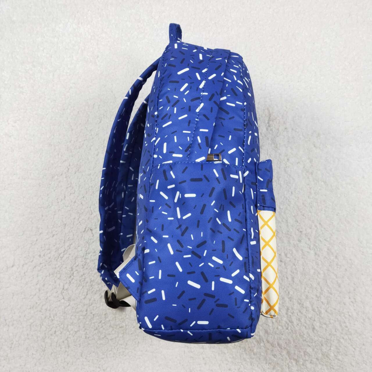 Blue ice cream sprinkle design kids baby backpack