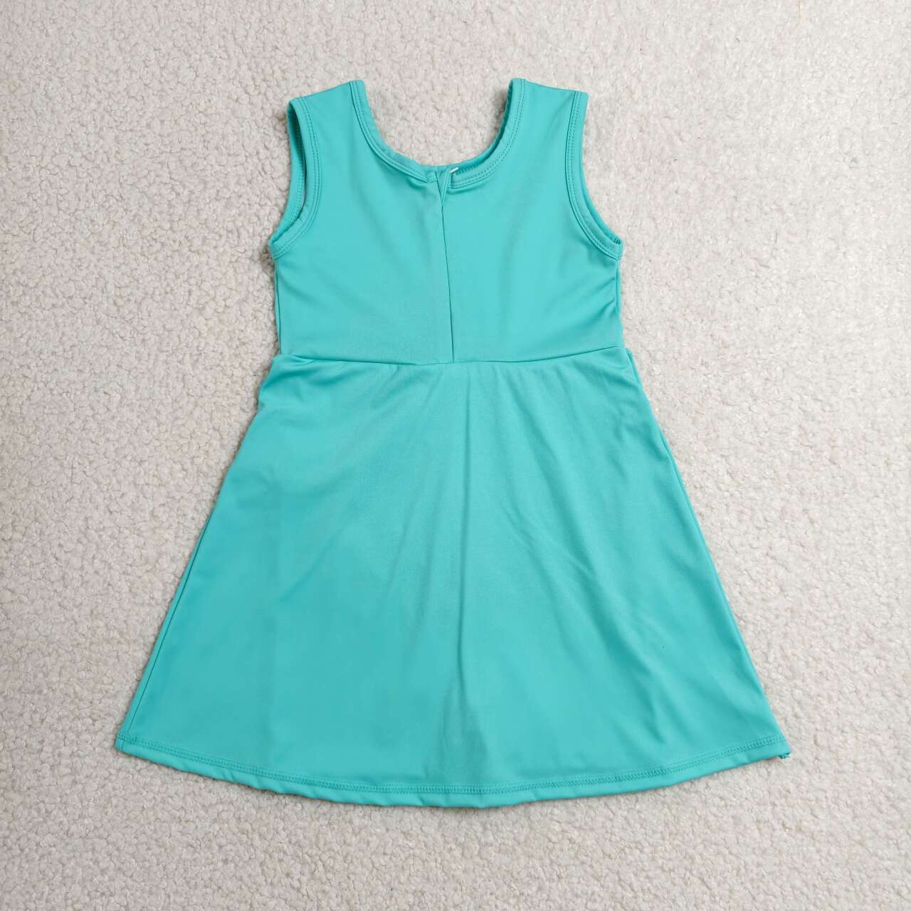 Toddle girls aqua color design summer yoga dress